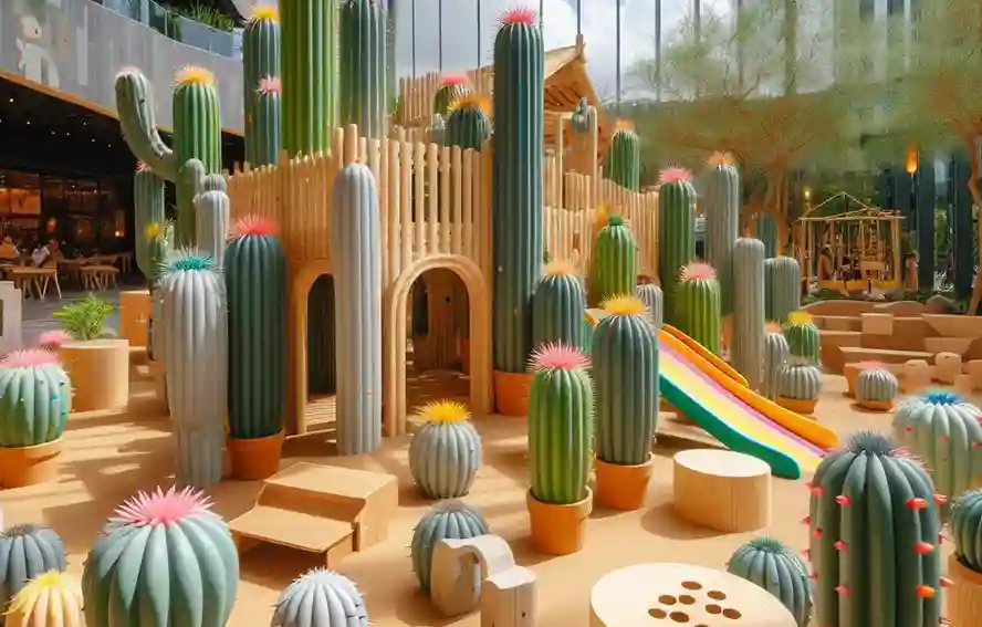 禁忌五：兒童活動區域擺放尖刺仙人掌